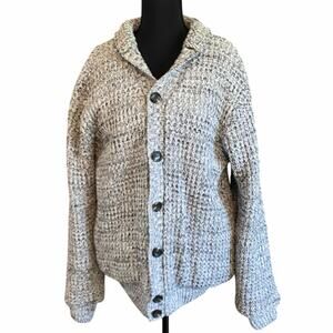 American Stitch Gray Knit Cardigan Sweater Relaxed Fit Grandpa size Large